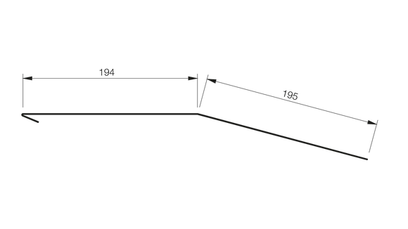 Lindab OVMSRP – tvärsnitt för mansard med måtten 194 och 195 mm