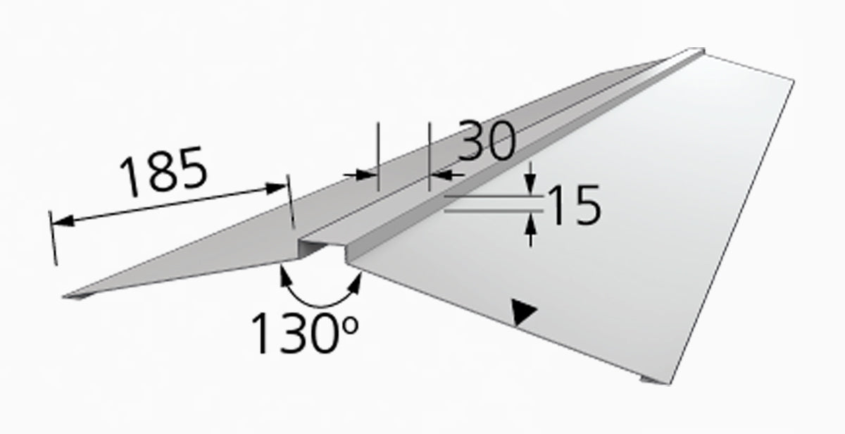 Nock 135mm/vinge, L=2500mm