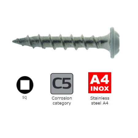 Fönsterbleckskruv Rostfri 3,5x25 mm 500 st/pkt