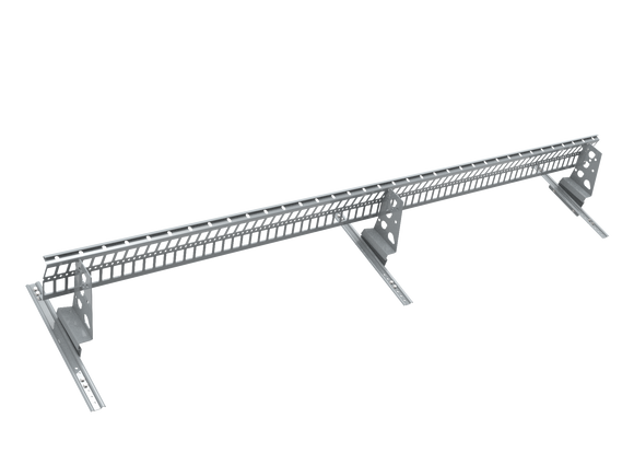 TJB 682650 – Snögrind 2,4 m för betongpannor på bärläkt, Grå