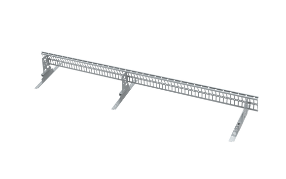 TJB 682750 – Snögrind 2,4 m för betongpannor på råspont, Grå